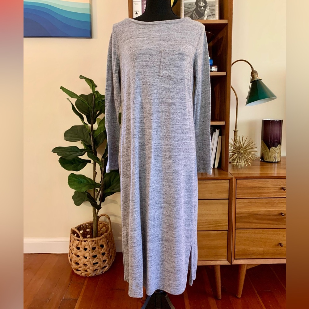 Old Navy Heather Gray Long Sleeve Dress Size M